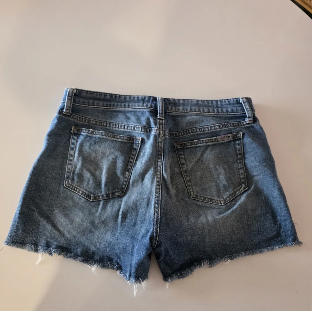 Joe's Jeans 28 Denim Short Distressed Blue Jean Shorts Factory Cut Off